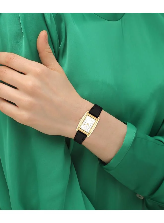 COACH  2-Hand Reese Collection Quartz Movement Watch For Women With Black Leather Strap - 14504312 for Women | Best Price UAE